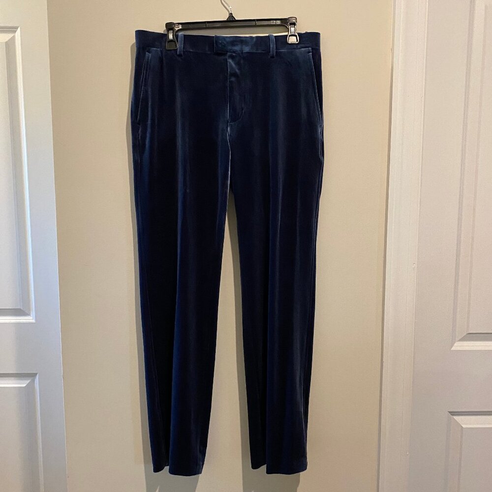 INC Men's Velvet Suit Pants - Navy Blue - 30 - NWT